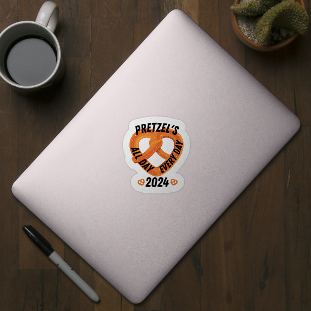 Happy National Pretzel Day 2024 Pretzel Gifts Sticker TeePublic